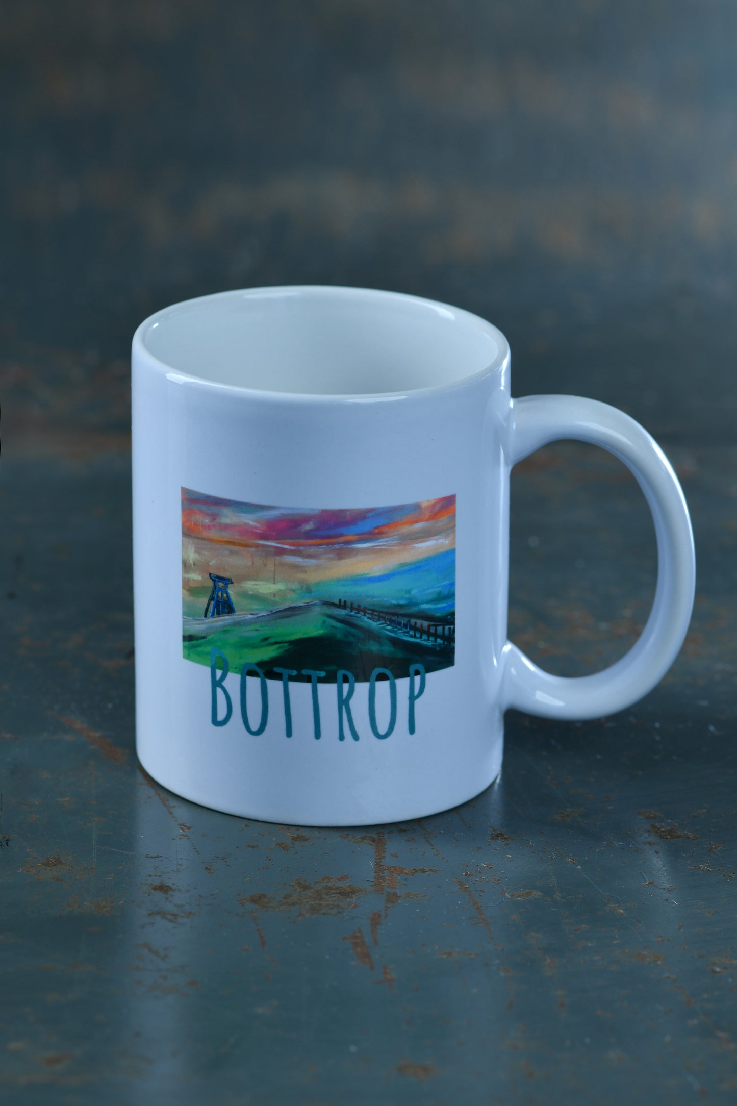 Ruhrpott Geschenke Tasse, schöne Tasse mit dem Motiv Halde Haniel in Bottrop